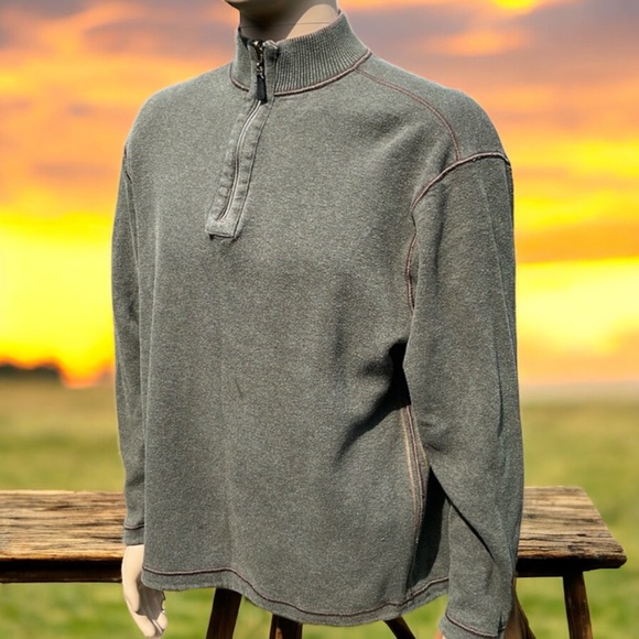 2-in-1 Age of Wisdom Reversible Brown/Olive 1/4 Zip Fleece Pullover - Picture 8 of 16